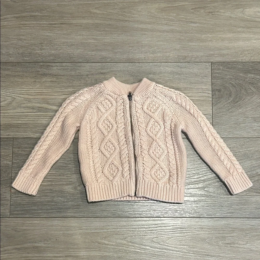 Baby GAP Pink Knit Sweater with Zipper Closure Size 18-24 months‎